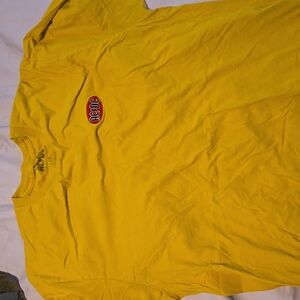 Mustard yellow acdc shirt